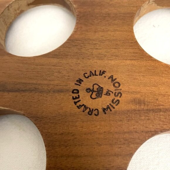 Vtg Solid American Walnut Wood Barware Mission Crafted CA - Picture 4 of 4